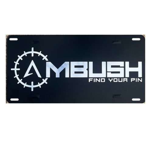 Ambush Black License Plate