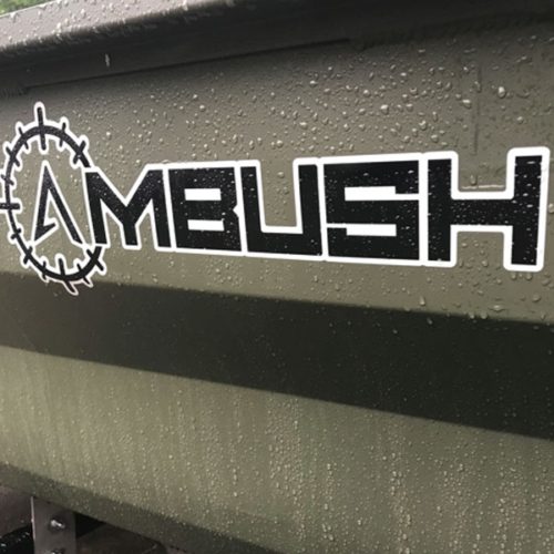 Ambush Reflective Black Sticker - Large
