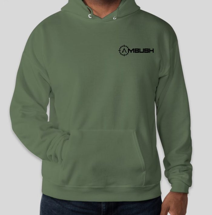 Ambush Logo Hoodie Front Green